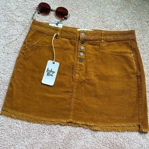 💃 Indigo Rein Corduroy Mid Rise Skirt. NWT! Size 13.